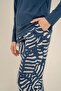 Women's Navy Blue Long Sleeve Pajama Set Ar3764-S-V1 - 6