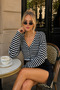 Women's V-Neck Buttoned Short Knitwear Cardigan - 2