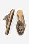 Women's Linen Embroidered Patterned Closed-Front Jute Espadrille Slippers Talune Mink Linen - 7