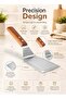 Stainless Steel Spatula Small | Heavy Duty Flat Turner With Wooden Handle | Pancake Flipper For Fish Eggs Burgers Omelet And Cooking - 3