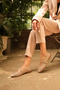 Nikol Women's Genuine Leather Ballerinas - Mink - 4