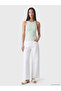 Lcw Everyday Green Crew Neck Women's Ribbed Tank Top - 2