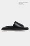 Sorella Black Matte Wide Band Flat Sole Women's Slippers - 2