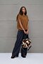 Blue Pleated Wide Leg Denim Trousers 18105