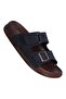 960-1 Troya Black Men's Casual Slippers