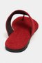 Almira Red Suede Leather Flat Sole Women's Flip Flops - 8