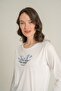 Women's You Look Amazing Today Cream Long Sleeve Pajama Set Pc9257-S-V2 - 5