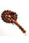 Amber Egg Free Rosary 36 Beads 13.5mm Deep Brown Prayer Beads 53g with Yellow Cord Tassel - 3