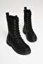 L04 Emerald Women's Lace-Up Thick Soled Zippered Boots Shoes