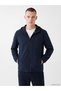 Xside Navy Blue Regular Fit Hooded Men's Jacket