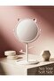 Makeup Mirror with Cat Ear Jewelry Stand – Pink & White - 15cm X 30cm - 2