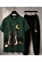 Summer Collection New Arrival T-Shirt & Shorts Set Printed Pattern Lightweight & Cool Fabric for All-Day Comfort