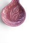 Handmade Dried Rose Ceramic Spoon Rest, Vintage Kitchen Ladle Holder, Embossed Tulip Spoon Rest 24X12 cm - 7