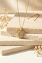 Steel Yellow Color Sun Motif Zircon Stone Women's Necklace - 4