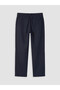 Vizyon New Season Navy Blue Regular Fit 100% Linen Men's Trousers - 7