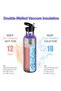 Cute Cat Theme Anti Spil Stainless Steel 500ml Water Bottles, Vacuum Insulated Double Wall Travel Bottle with Leak-Proof hot and cold with a special Straw 3 to 6 Years- Purple - 5