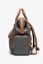 Mother Baby Care Backpack Shoulder Bag Faux Leather Waterproof Thermal Bottle Compartment Stroller Strap - 3