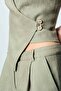 Asymmetrical Side Buttoned Linen Vest - 6