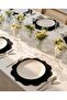 4-Piece Black Embroidered Linen American Placemat Set |   Stain Resistant |   Modern Table Decor - 2