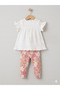 Floral Printed Single Jersey Trousers Muslin Sweet 2-Piece Baby Set