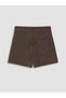 Brown Girls' Gabardine Shorts - 4
