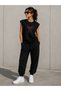 Zero Sleeve Crew Neck T-Shirt with Ribbon Print Detail