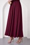 Women's Burgundy Square Neck Bow Detail Maxi Event Dress - 5
