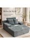 Sofa, Durable Lightweight Ready Filled Lounge Chair with Soft Corduroy Fabric, Extra-Wide Seat, Supportive Backrest & Pillows for Living Room, Bedroom, Reading Nook, Adults & Teens - 6