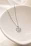 Jewelry Women's Silver Color Tarnish-Resistant Steel Necklace with Stone Heart Figure 1157 - 3