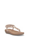 Solly 4121 Gold Flip Flops with Stones for Women - 3