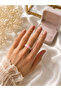 Pink Enamel Daisy Patterned Adjustable Women's Ring |   Stylish Ring with Gold Color Flower Detail - 2