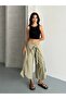 Layered Look Wide-Legged Trousers with Tie-Up Detail - 4