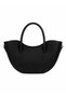 Women's Black Half Moon Design Hand and Shoulder Bag