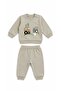 Baby Boy Seasonal Cotton 2-Piece Set Embroidered Patterned Sweatshirt and Sweatpants 6-12 Months - 2