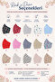 Set of 2 Adult 100% Cotton Washable Fabric Masks Unisex Double Layer Breathable Patterned Masks - 4