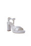 Women's Evening Dress Shoes with Platform Heel and Buckle - 2