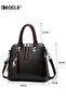 Women's Leather Tote Crossbody Bag with Little Fox Pendant, Adjustable Strap & Large Capacity - 7