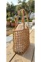 Handwoven Natural Straw Bag - Beach and Daily Tote Bag with Fabric Inner Pouch - 2