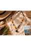 Bohemian Solenne Natural Stone Detailed Colorful Bead Necklace - 3