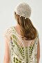 Sea Shell Detailed Mesh Summer Knitted Beanie Y8244 Cream - 4