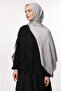 Brocade Patterned Silky Jacquard Soft Shawl - Ice Gray - 2