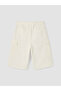 Xside Ecru Relax Fit Gabardine Men's Cargo Shorts - 7