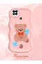Poco C31 Compatible Case Camera Protector Pink Silicone Couple Phone Case Bear Pattern - 2