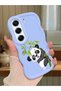Tecno Camon 40 Pro 5g Compatible Case Camera Protector Blue Silicone Couple Phone Case Panda Pattern