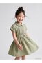 Alita City Lcw Kids Green Plain Girls' Dress with a Difference - 2
