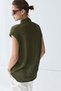 Drape dik yaka triko bluz - 3