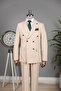 Exclusive Double-Breasted Suit Dark Beige - 3