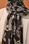 Riva Shawl Tencel Floral Black - 4