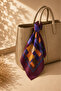 Defne Apollon Ritim 100% Silk Handkerchief 33 X 33 cm – Plum - 3