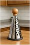 Gme Shop Wooden Handle Grater – Stainless Steel, 4-Sided Multifunctional Kitchen Grater, Durable and E